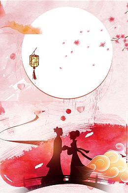 七夕情缘海报背景素材