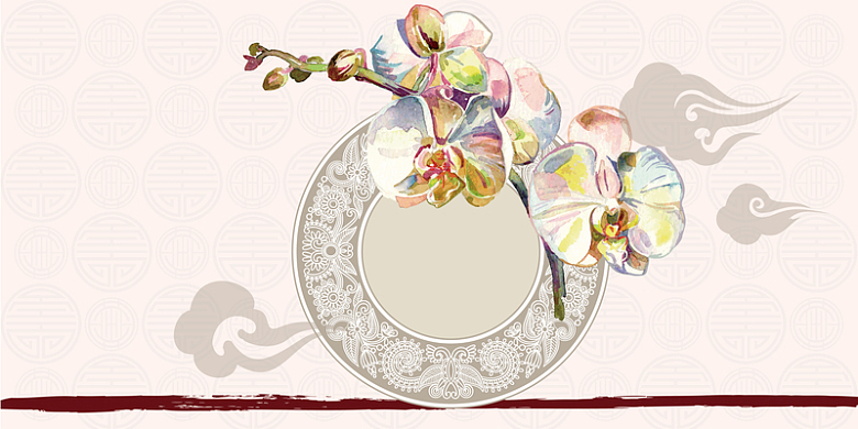 古典传统花纹中国风海报背景素材