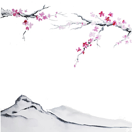 中国风水墨画海报招贴画册水彩背景素材