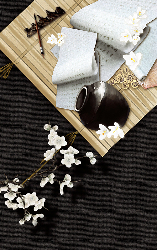 古风背景黑色背景素材_古风背景黑色背景图片下载_觅元素