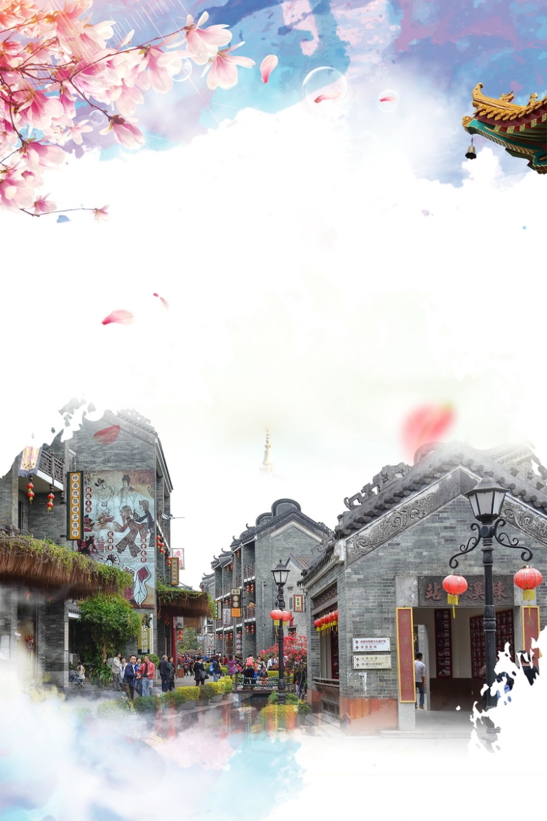 中国风岭南景点旅游免抠素材免费下载_觅元素51yuansu.com