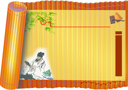 竹简展开海报背景素材