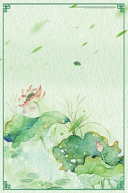 中国风荷塘月色荷花背景
