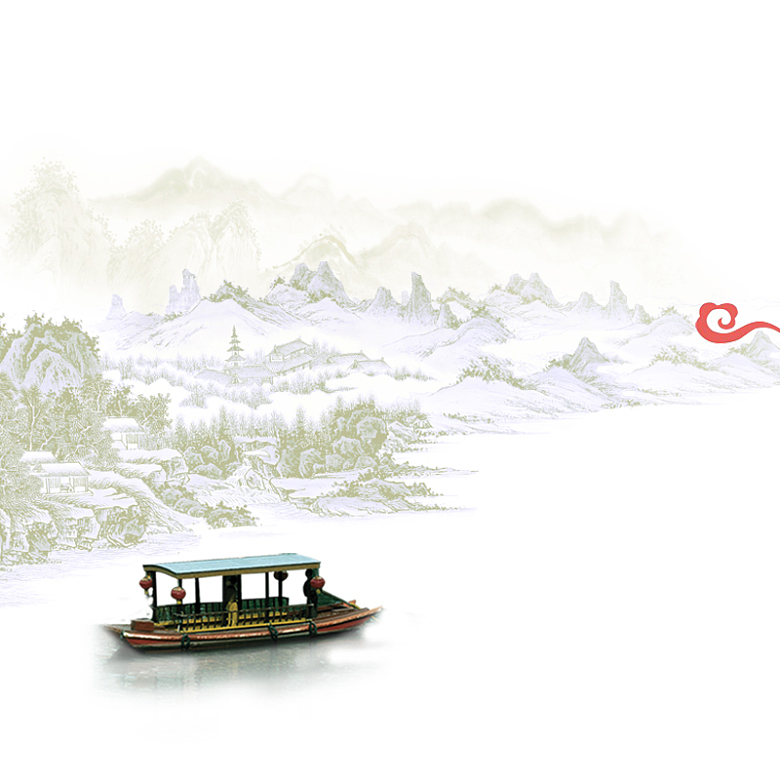 中国风山水主图背景素材