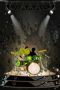 架子鼓音乐教育海报背景素材