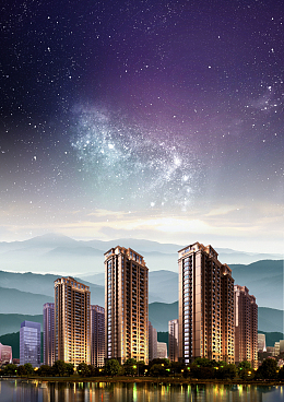 时尚大气建筑地产海报背景