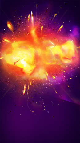 紫色光效爆炸效果H5背景素材