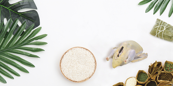 荷香糯米鸡粤菜菜谱海报背景素材