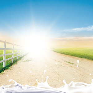 牛奶奶粉牧场PSD分层主图背景素材