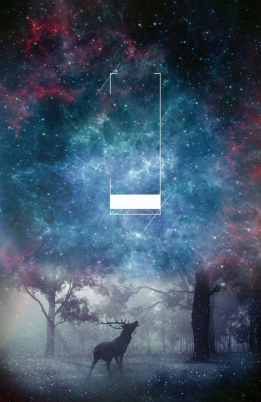 梦幻紫色星空活动海报