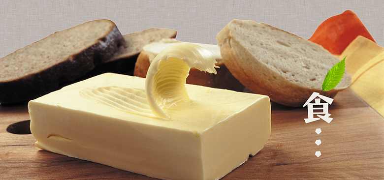 美食黄油乳酪面包配料美味背景