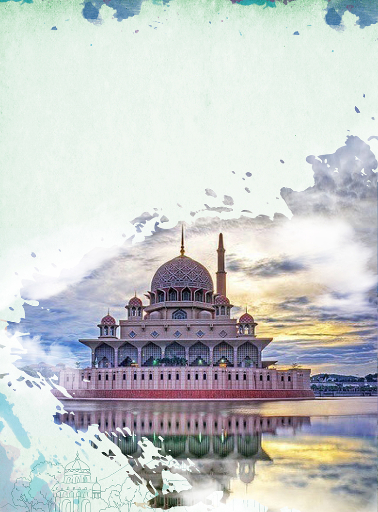 马来西亚旅游广告海报背景素材
