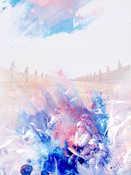 创意水墨七七事变党建海报背景