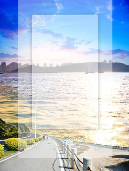 蓝色梦幻唯美大海鼓浪屿旅游背景素材