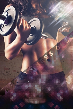 美女健身瘦身运动