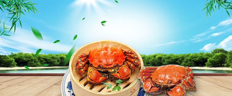 秋季阳澄湖大闸蟹促销banner