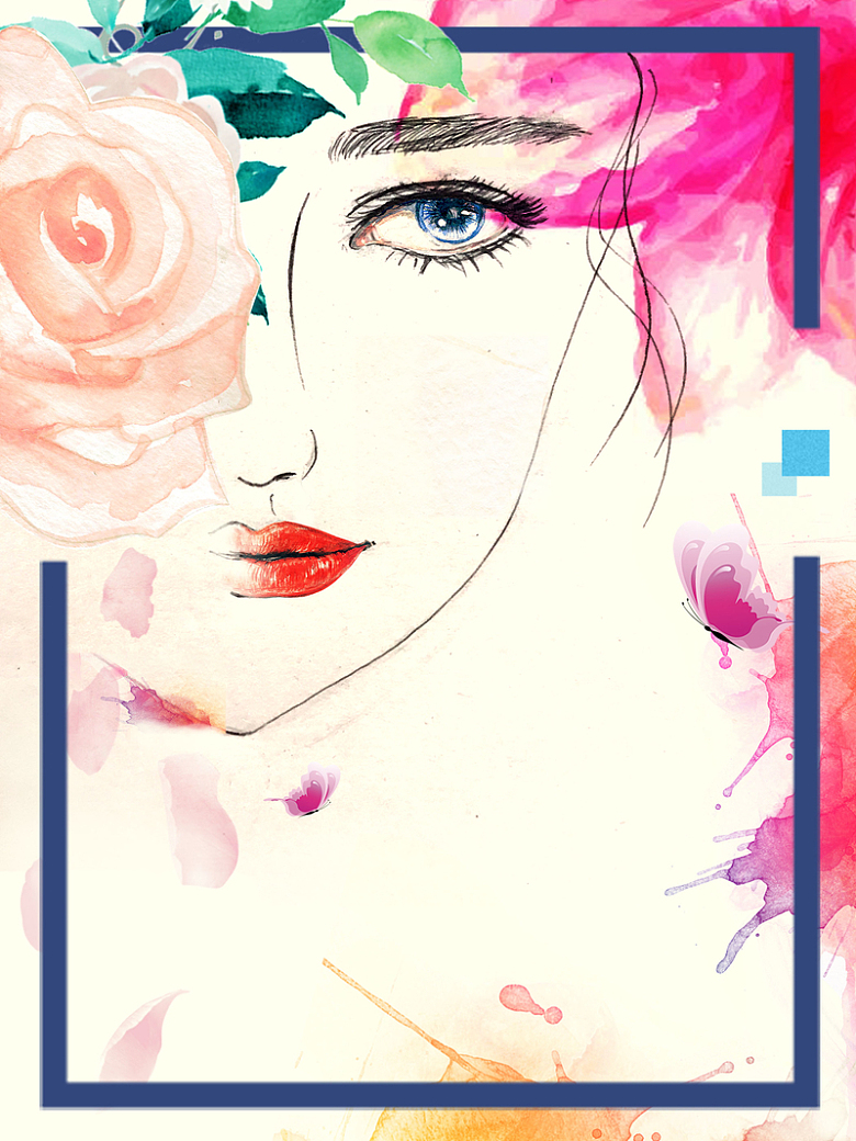 高端护肤品化妆品美妆背景