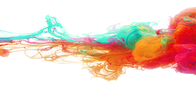 灵动彩色墨汁烟雾海报banner背景