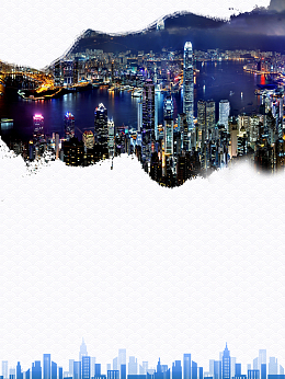 香港旅游购物天堂海报背景
