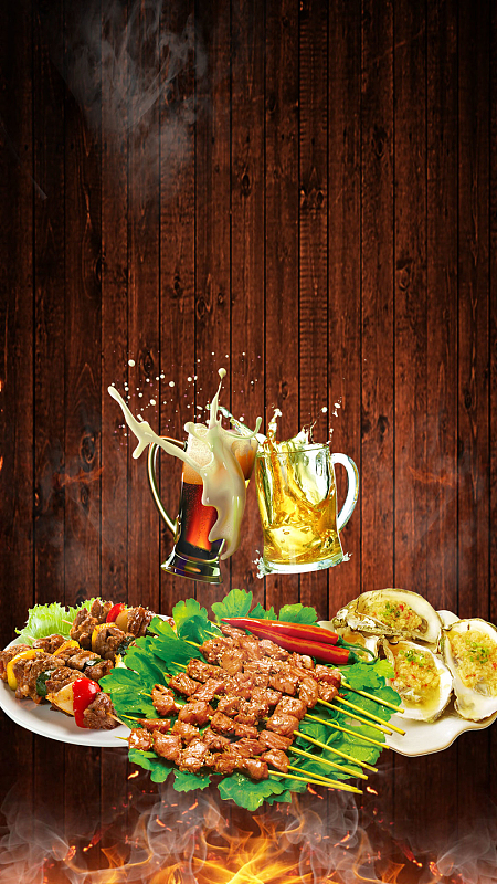 背景素材jpg夏日烧烤节激情狂欢简约背景psdjpg红心马赛克迷阵epsjpg