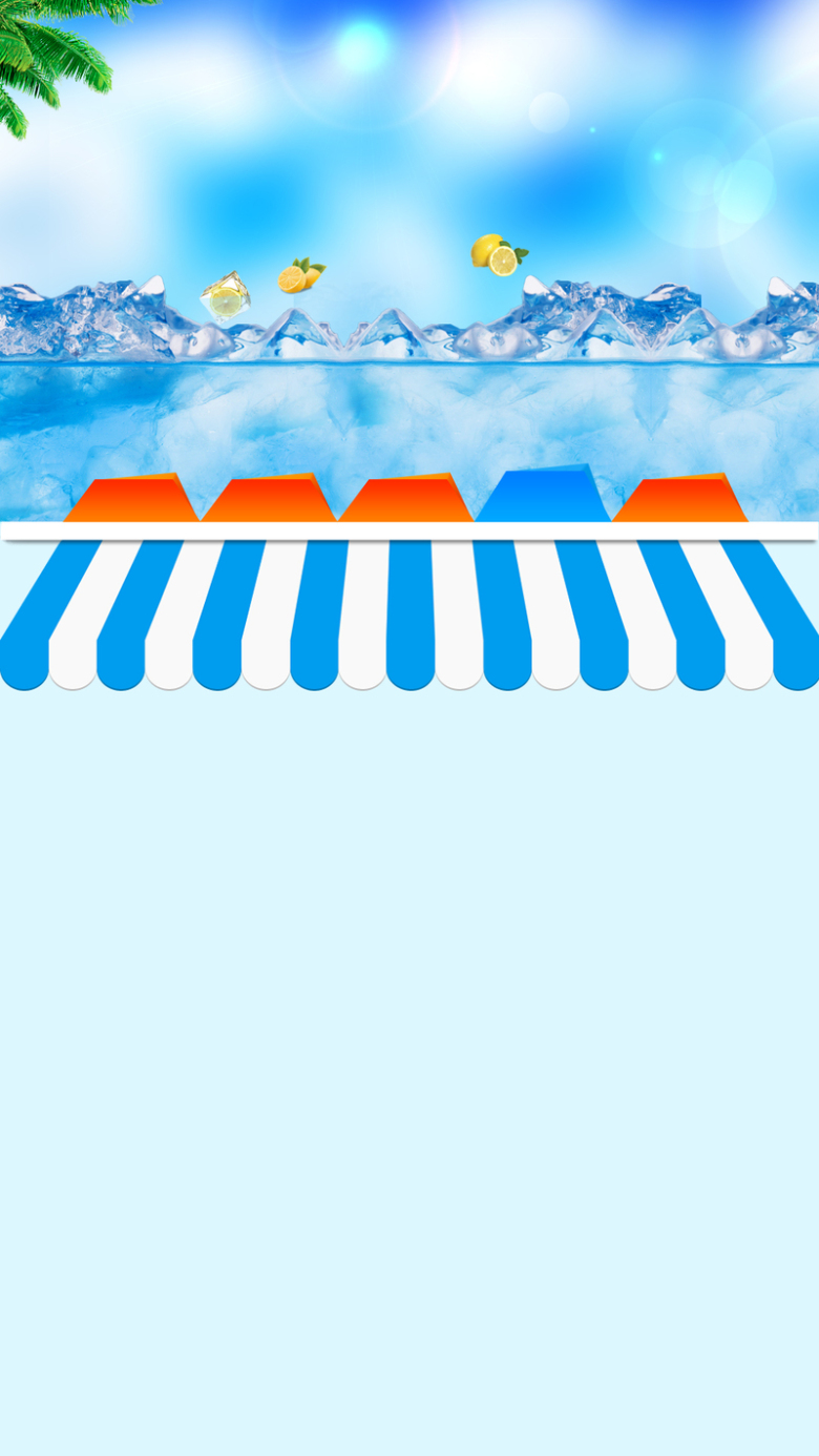 夏季清爽店铺psd分层h5背景素材