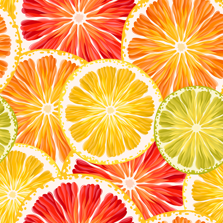 可爱水果橙子食品饮料背景素材