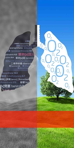 雾霾创意海报展板背景模板