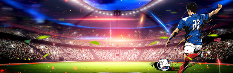 创意世界杯运动员球场看台背景