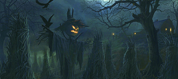 万圣节大促诡异黑色banner