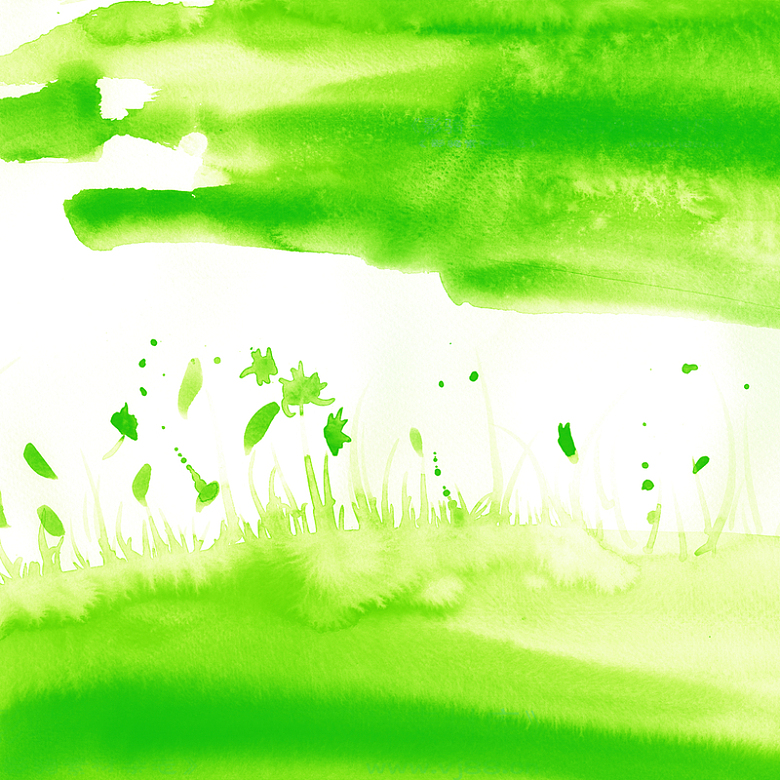 绿色水墨背景图片