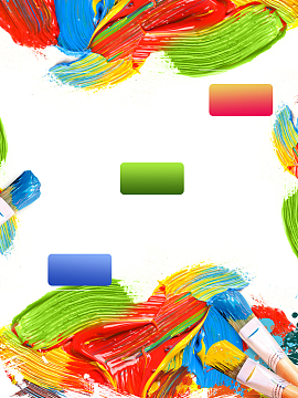 彩色质感油画笔触美术班招生海报背景