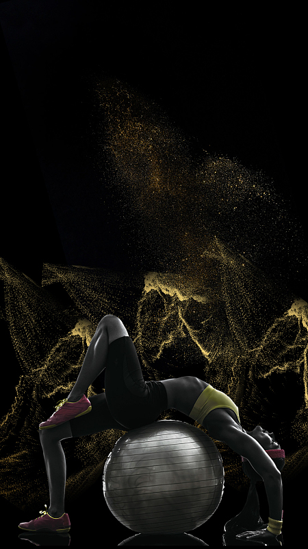 psdjpg时尚酷炫几何运动健身健身房海报背景模板psdjpg女子拳击格斗