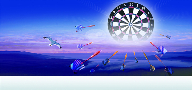 企业目标理想大气蓝色淘宝海报背景