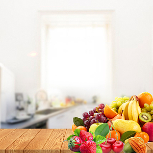 简约厨房场景榨汁机psd分层主图背景素材