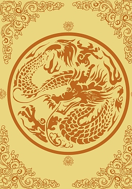 吉祥花纹背景模版