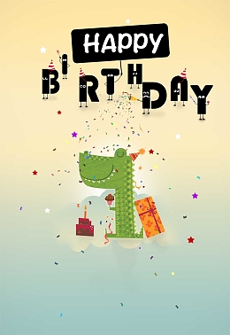 卡通扁平生日蛋糕