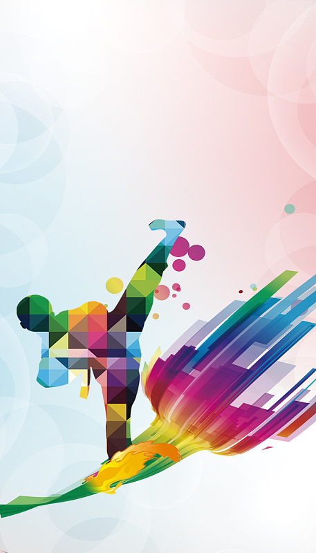 跆拳道宣传海报背景素材