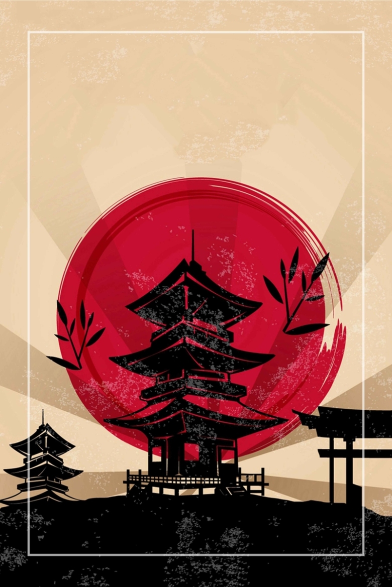 日式日本旅游文化背景