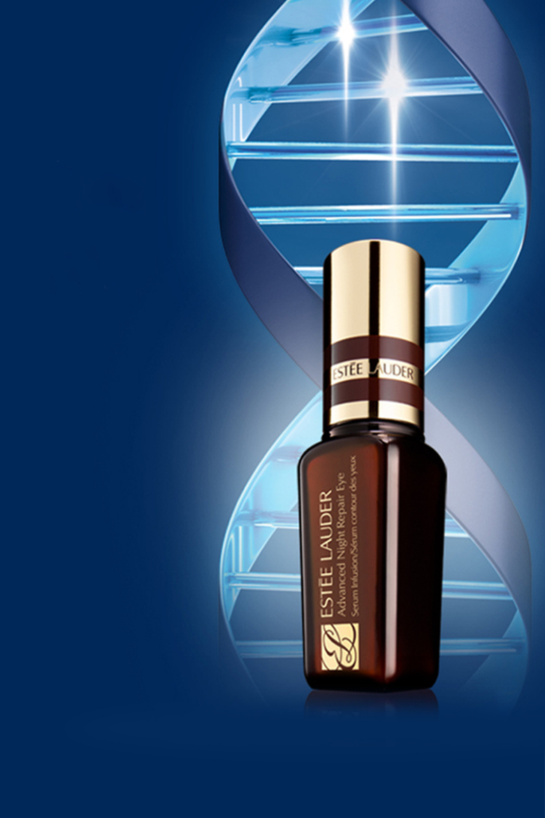 蓝色微商精华液创意海报背景素材