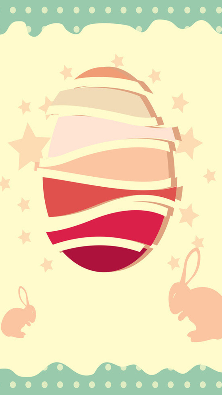 卡通扁平化复活节手机端h5背景素材