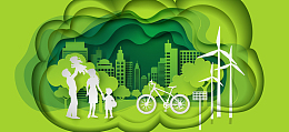 扁平绿色自然公益环保banner