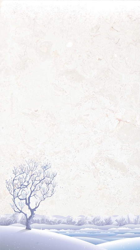 简约复古唯美雪景H5背景图