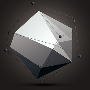 创意几何物体设计矢量素材