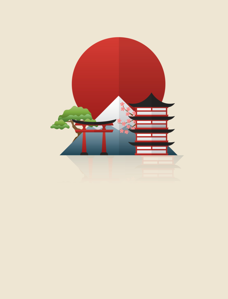 日本富士山海报背景材料