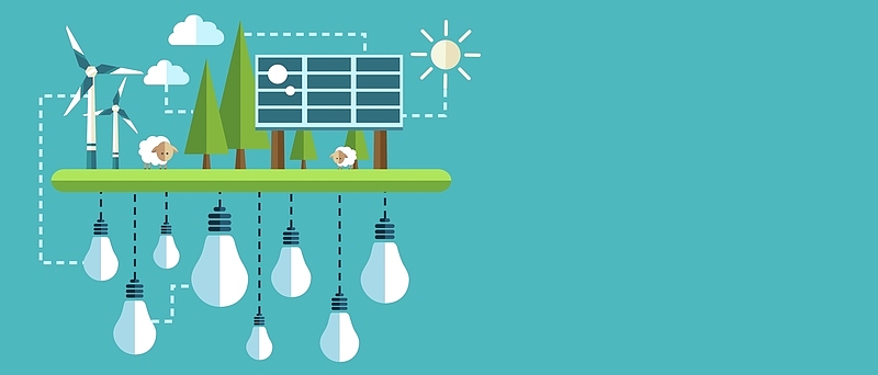 矢量创意扁平化环保背景