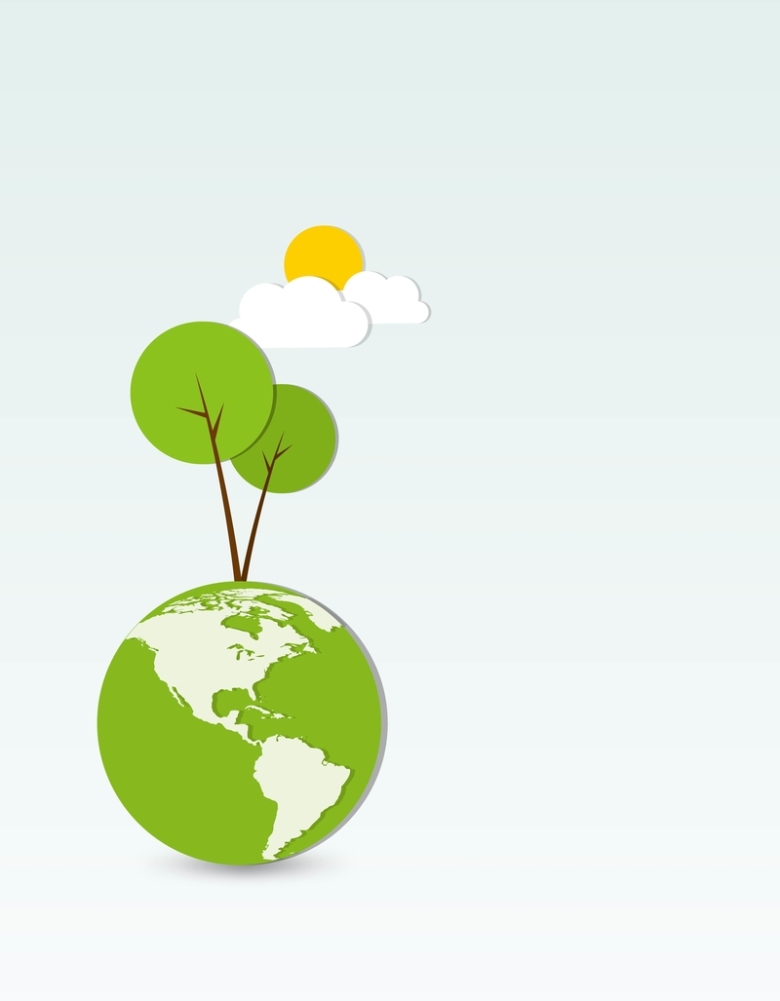 矢量扁平化地球环保背景素材免抠素材免费下载_觅元素51yuansu.com