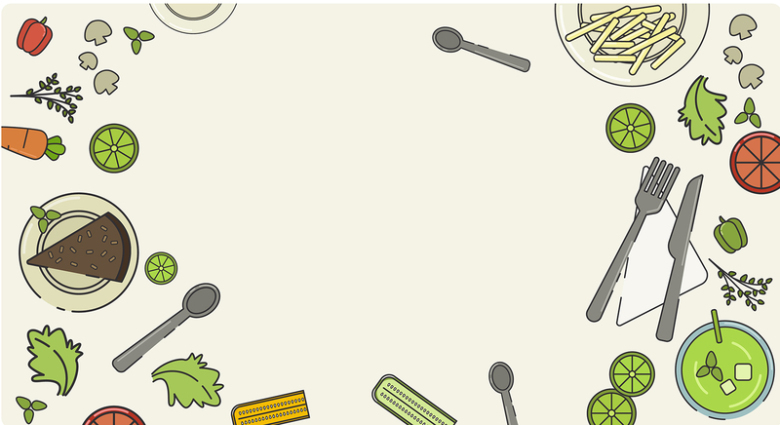 欧式可爱卡通餐饮广告详情页水彩背景素材免抠素材免费下载_觅元素51y