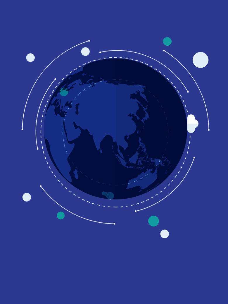 简约扁平化世界地球日宣传图背景素材