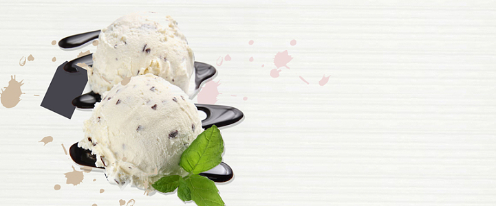 冰激凌简约白色海报背景banner