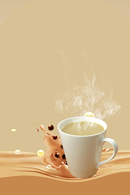 巧克力奶茶简约餐饮促销海报